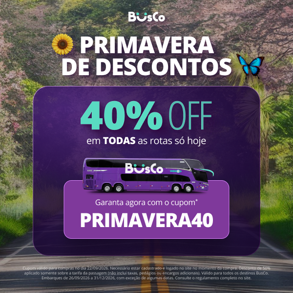 Dia da Primavera com 40% OFF